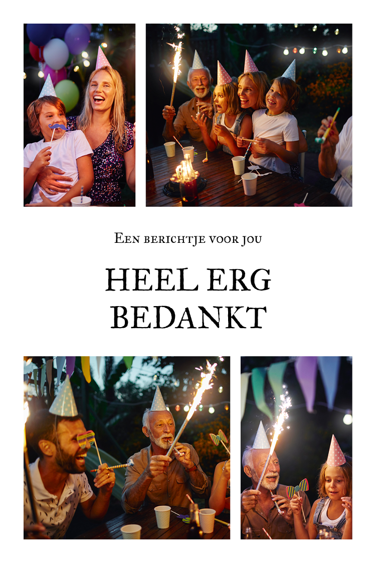 Bedankkaarten — Let's party!