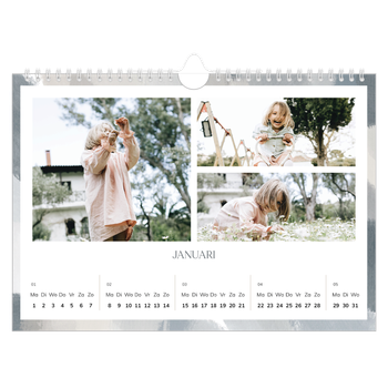 Fotokalender A4 — Verfkwast effect