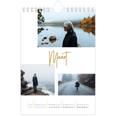 Fotokalender A5 — Goudkleurige letters [Maart]