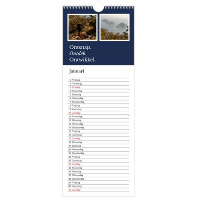 Smalle kalender  — Redactionele Aarde [Januari]