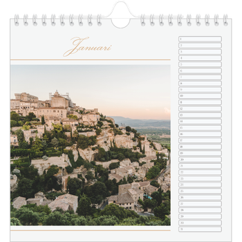 Fotokalender Vierkant — Gouden banner