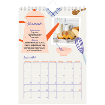 Fotokalender A5 — Een jaar vol recepten