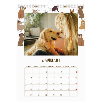 Fotokalender A4 — Speelse puppy