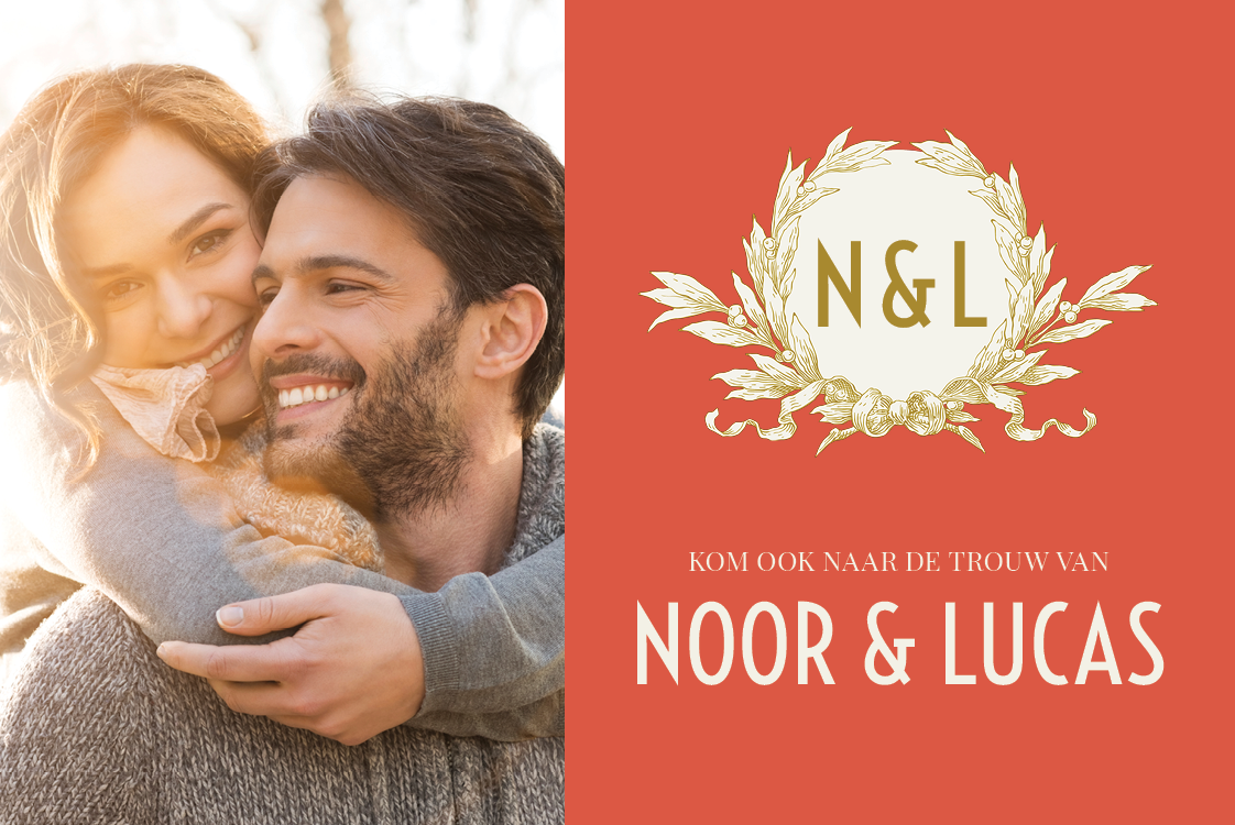 Uitnodigingen — Goud &amp; Rood