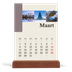 Bureaukalender met houten standaard  — Bezienswaardigheden van de wereld [Maart]