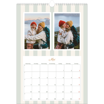 A3 Jaarkalender — Schrift en strepen [omslag]