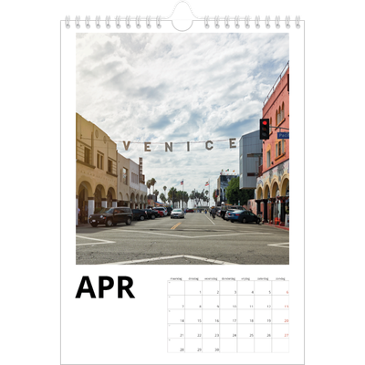 Fotokalender A4 (20 x 30 cm) — Witte randen [April]
