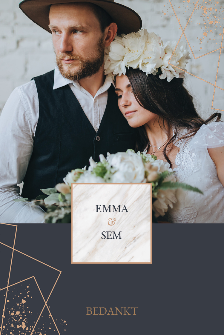 Bedankkaarten — Gouden geometrie