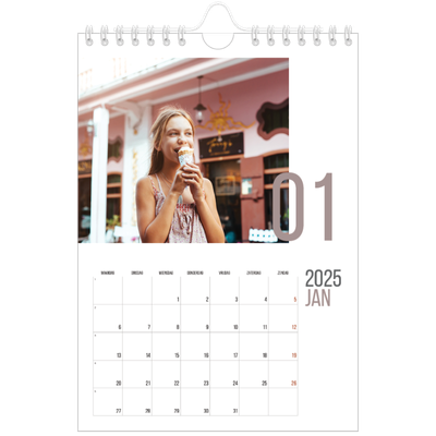 Fotokalender A5 — Maandnummers [Januari]