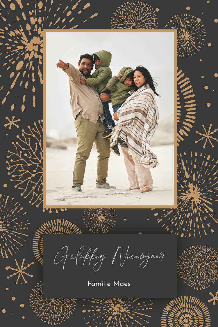 Fotokaarten — Grijs en elegant vuurwerk