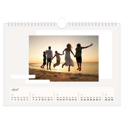 Fotokalender A4 — Gedempte tonen [April]