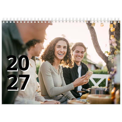 Fotokalender A4 Dubbel (30 x 40 cm) — Letter stijl [omslag]