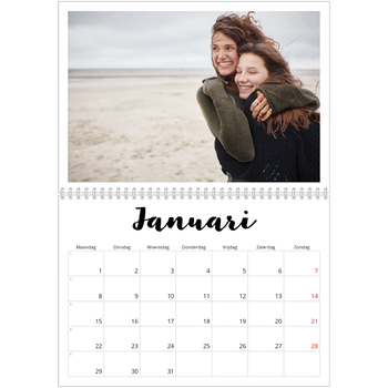 Fotokalender A4 Dubbel — Handgeschreven letters