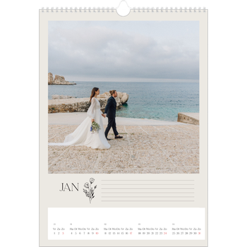 Fotokalender A3 — Initialen in bloei