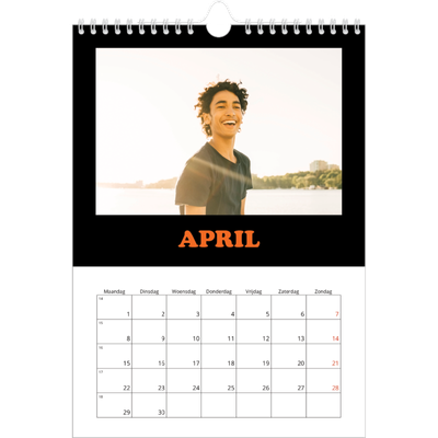 Fotokalender A4 (20 x 30 cm) — Vrolijke letters [April]
