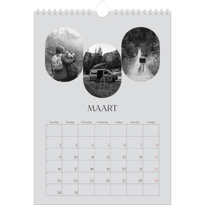 Fotokalender A4 (20 x 30 cm) — De open weg [Maart]