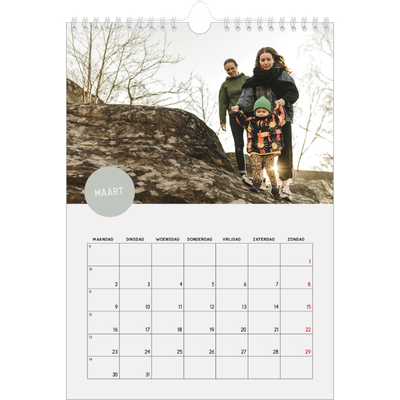 Fotokalender A4 (20 x 30 cm) — Fotosticker [Maart]