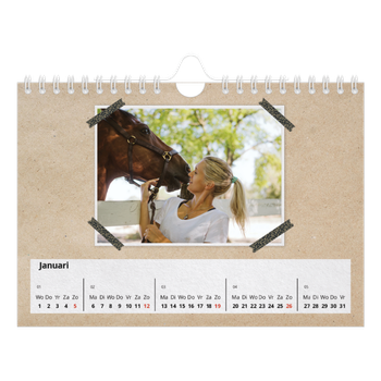 Fotokalender A5 — Foto's met plakband