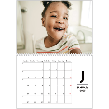 Fotokalender A4 Dubbel — Schijnwerper effect