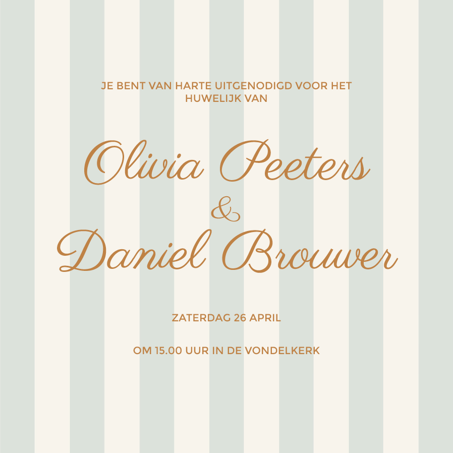 Uitnodigingen — Schrift en strepen