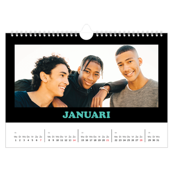 Fotokalender A4 — Vrolijke letters