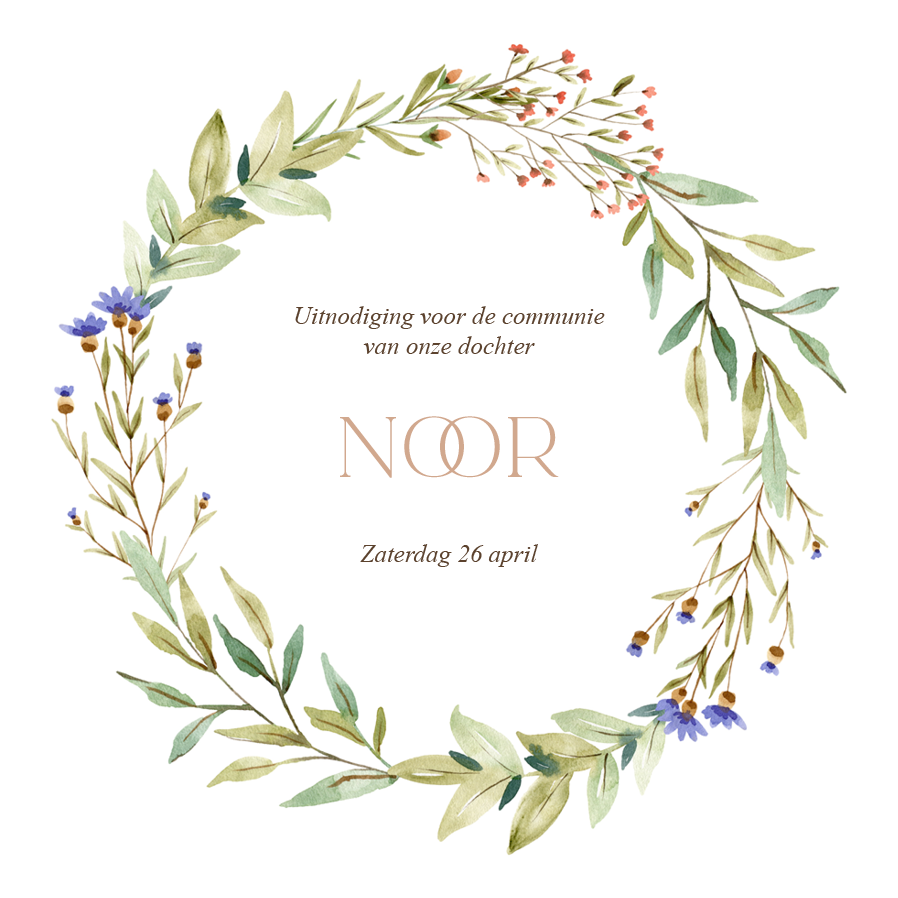 Uitnodigingen — Fijne wilde bloemen