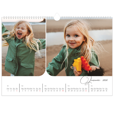 Fotokalender A3 — Momentopnamen en schrift [Januari]