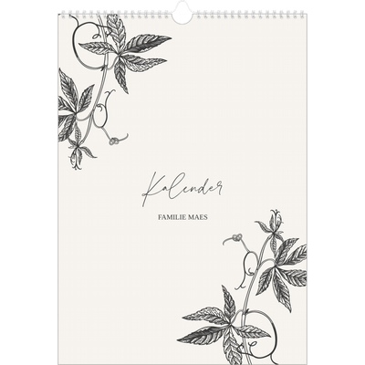 A3 Jaarkalender — Inkt & klimop [omslag]