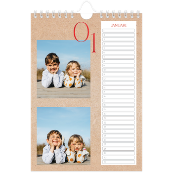Fotokalender A5 — Rode stippen