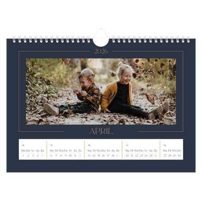 Fotokalender A4 — Pruisisch blauw [April]