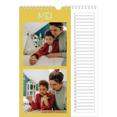 Verjaardagskalenders A4 — Vrolijk & kleurrijk [Mei]