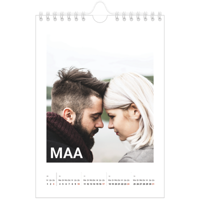Fotokalender A5 — Grote maandaanduiding [Maart]