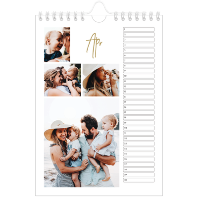 Fotokalender A5 — Handgeschreven [April]