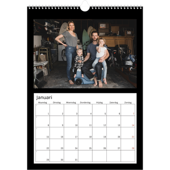 Fotokalender A3 — Foto in zwart kader