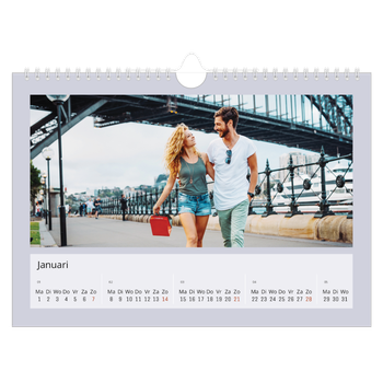 Fotokalender A4 — Kleurrijke kaders