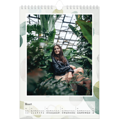 Fotokalender A4 (20 x 30 cm) — Aquarel vlekkenpatroon [Maart]