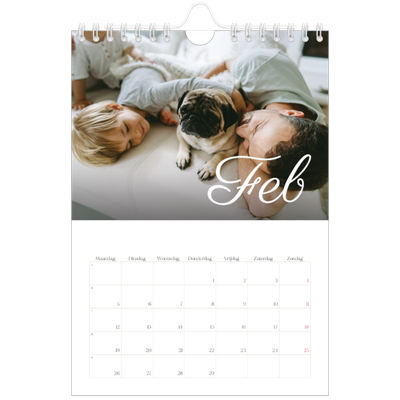 Fotokalender A5 — Handgeschreven maanden [Februari]