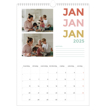 Fotokalender A3 — Bont gekleurd