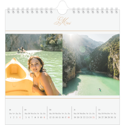 Jaarkalenders vierkant — Gouden banner [omslag]