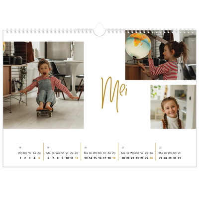 Fotokalender A3 — Goudkleurige letters [omslag]