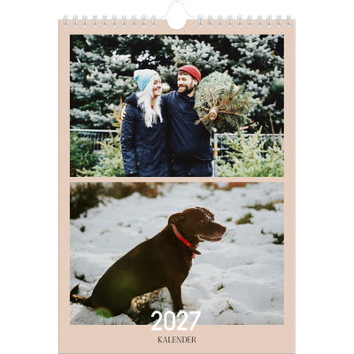 Fotokalender A4 (20 x 30 cm) — Overlappende tekst [omslag]