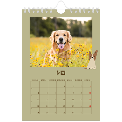 Fotokalender A5 — Speelse puppy [omslag]