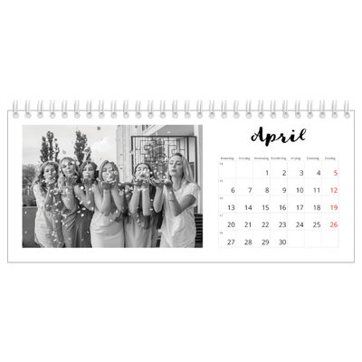 Bureaukalenders — Handgeschreven letters [April]