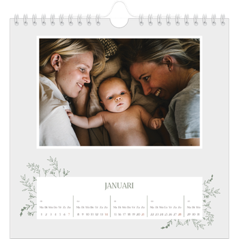 Fotokalender Vierkant — Hand gemaakte bloemen
