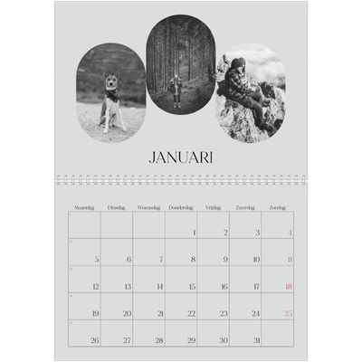 Fotokalender A4 Dubbel (30 x 40 cm) — De open weg [Januari]