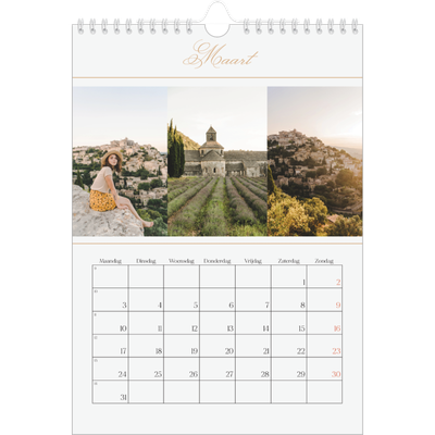Fotokalender A4 (20 x 30 cm) — Gouden banner [Maart]