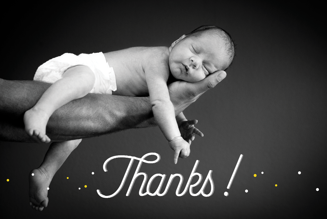 Bedankkaarten — Nachtblauw tekstvak