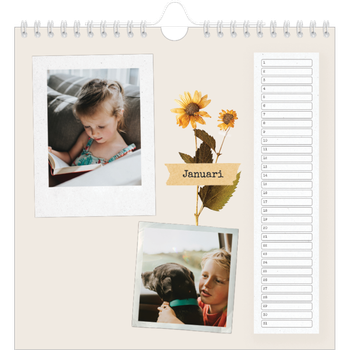 Fotokalender Vierkant — Vintage scrapbook