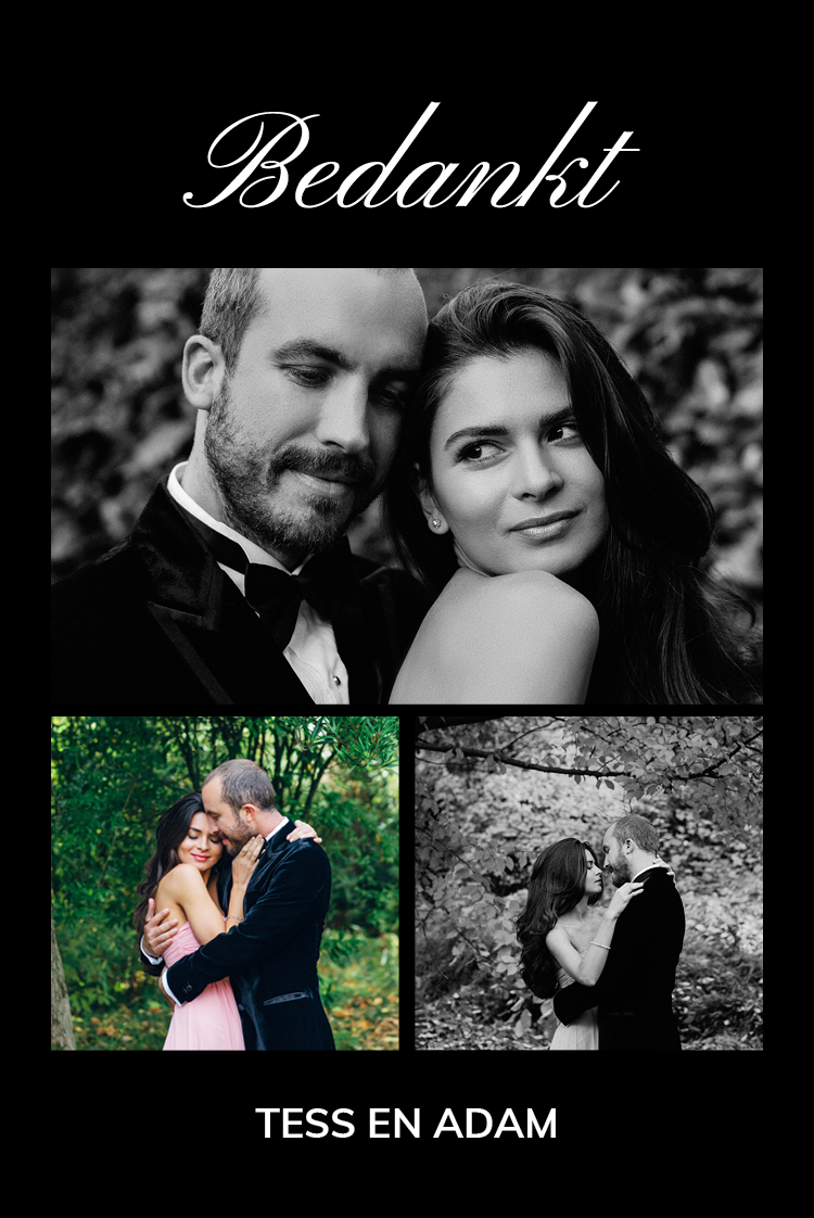 Bedankkaarten — Zwart