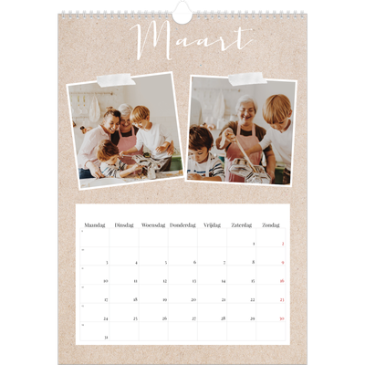 A3 Jaarkalender — Scrapbook kalender [Maart]